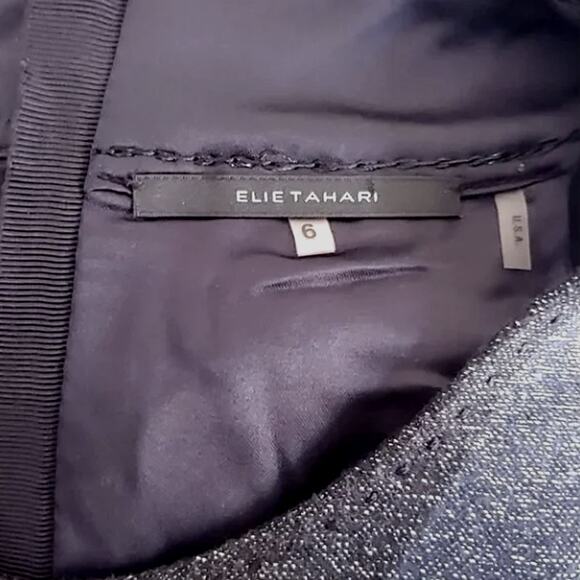 Elie Tahari Dress in Blue/Gray | Size 6 - Picture 5 of 5